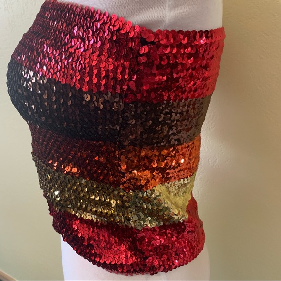 Ruby Sky stretch sequin strapless top - Picture 3 of 8